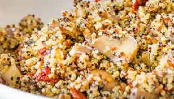 Sun Dried Tomato and Mushroom Quinoa | Twisted Tastes